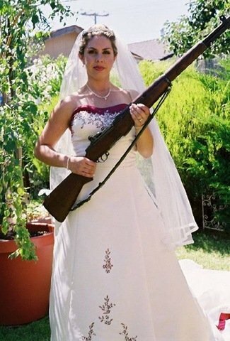 wife with gun